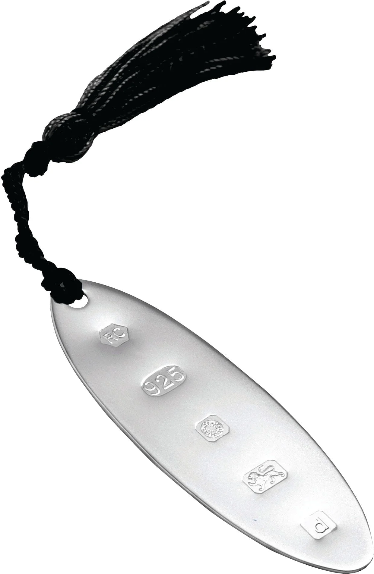 Sterling Silver with Feature Hallmark Oval Bookmark With Tassel from Carrs Silver