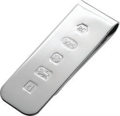 Sterling Silver Money Clip With Large Feature Hallmark from Carrs Silver