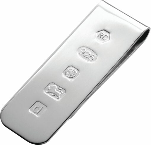 Sterling Silver Money Clip With Large Feature Hallmark from Carrs Silver