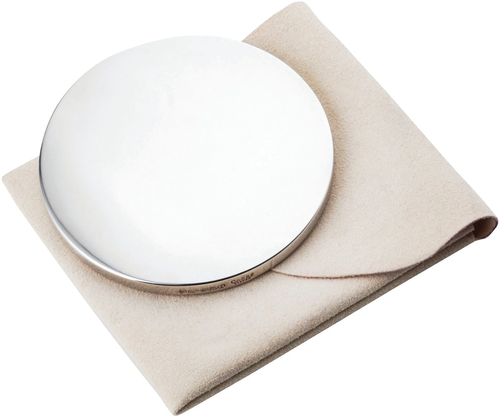 Sterling Silver Plain Handbag Mirror by Carrs Silver