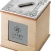 Sterling Silver And Maple Wood Cube Photo Money Box by Carrs Silver