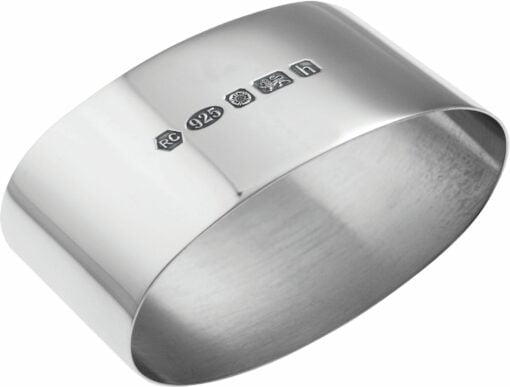 Hallmarked Sterling Silver Oval Napkin Ring from Carrs Silver