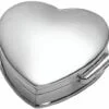 sterling silver heart shaped trinket box