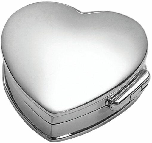 sterling silver heart shaped trinket box