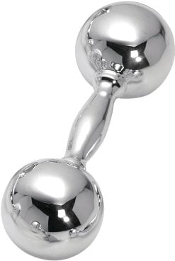 Sterling Silver Baby's Double Ended Chime Rattle by Carrs Silver