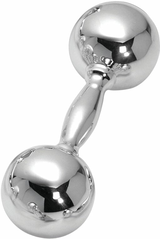 Sterling Silver Baby's Double Ended Chime Rattle by Carrs Silver