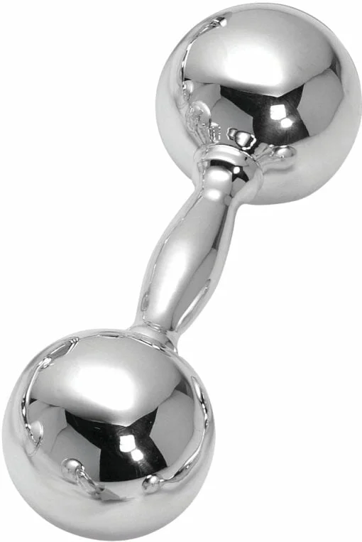 Sterling Silver Baby's Double Ended Chime Rattle by Carrs Silver