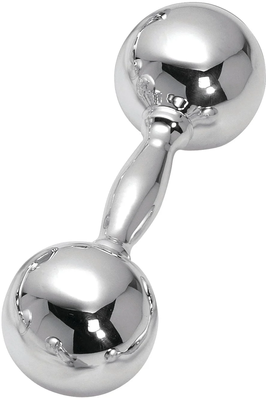 Sterling Silver Baby's Double Ended Chime Rattle by Carrs Silver
