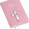 New Testament Bible With Sterling Silver Cross in Pink by Carrs Silver