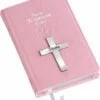 New Testament Bible With Sterling Silver Cross in Pink by Carrs Silver