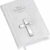 New Testament Bible With Sterling Silver Cross in Cream by Carrs Silver
