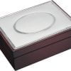Sterling Silver Oval and Bead Large Jewellery Box