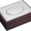 Sterling Silver Oval and Bead Large Jewellery Box
