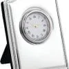 Sterling Silver Beaded Mini Desk Clock from Carrs Silver