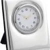 Sterling Silver Plain Mini Desk Clock from Carrs Silver