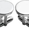 Carrs Round Sterling Silver Cufflinks With Posts