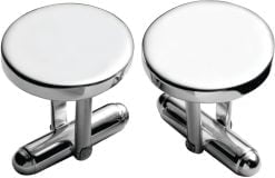 Carrs Round Sterling Silver Cufflinks With Posts