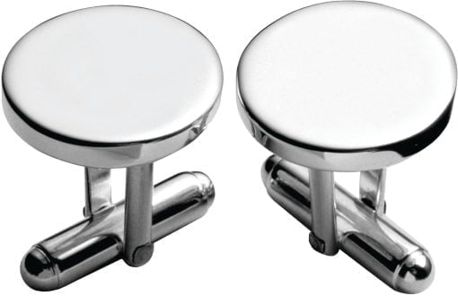Carrs Round Sterling Silver Cufflinks With Posts