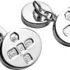 Sterling Silver Oval Feature Hallmark Cufflinks with Chain from Carrs Silver