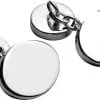 Sterling Silver Plain Oval Cufflinks With Chain from Carrs Silver