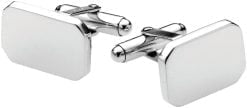 Sterling Silver Rectangular Cufflinks with Post from Carrs Silver
