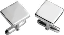 Square Sterling Silver Cufflinks With Posts from Carrs Silver