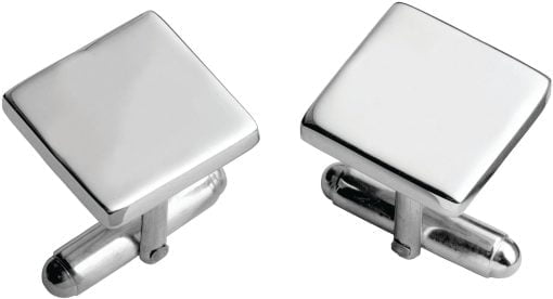 Square Sterling Silver Cufflinks With Posts from Carrs Silver