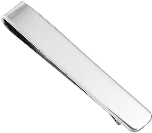 Sterling Silver Plain Polished Tie Slide by Carrs Silver