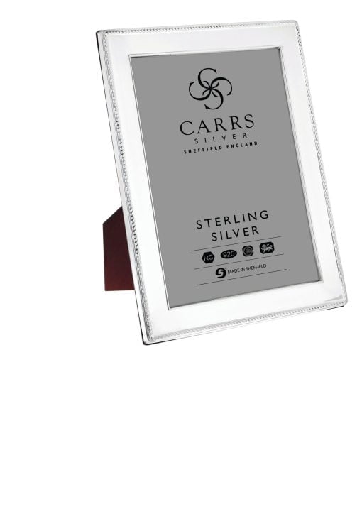 Sterling Silver 10 x 8 Rope Edge Photo Frame with Wood Back - Carrs Silver