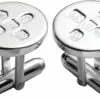 Sterling Silver Round Feature Hallmark Cufflinks with Post from Carrs Silver