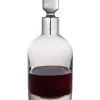 Sterling Silver Lead Crystal Heavy Based Round Decanter from Carrs Silver