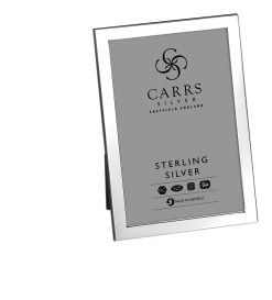 Sterling Silver Flat Narrow Plain Rectangle Photograph Frame by Carrs Silver