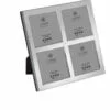 Sterling Silver 2.5 x 2.5 Flat Narrow Plain Quadruple Photo Frame by Carrs Silver