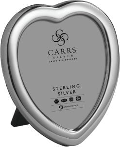 sterling silver plain heart photo frame