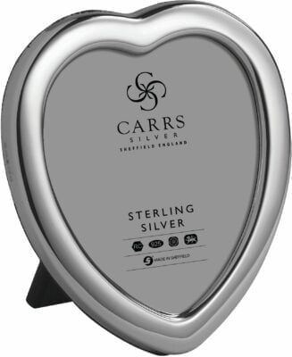sterling silver plain heart photo frame