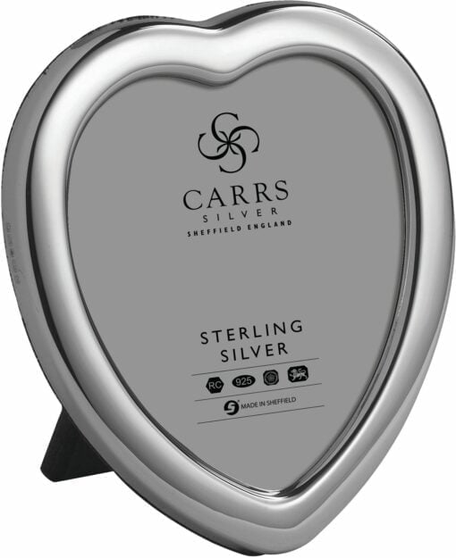sterling silver plain heart photo frame