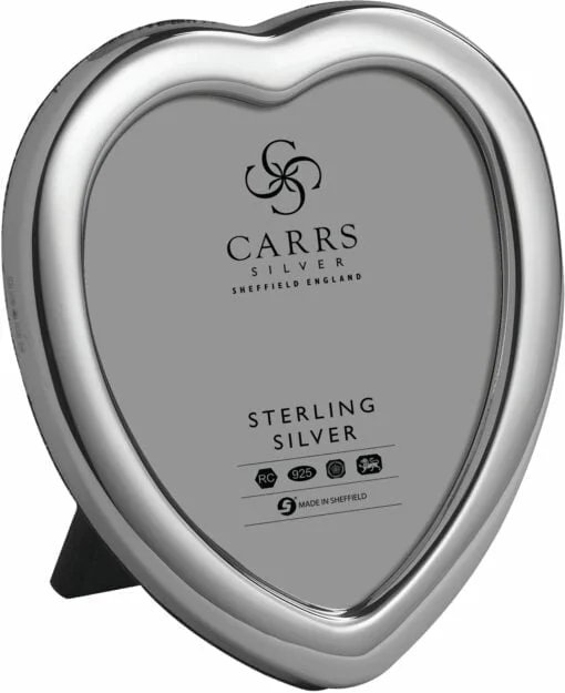 sterling silver plain heart photo frame