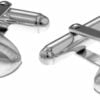 Carrs Sterling Silver Rugby Ball Post Cufflinks