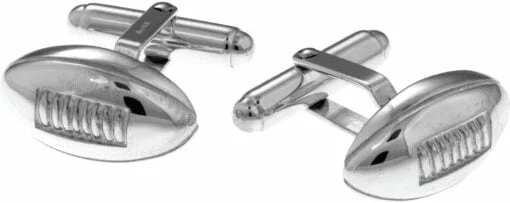 Carrs Sterling Silver Rugby Ball Post Cufflinks