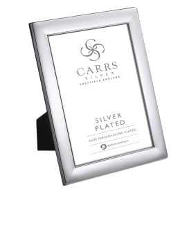 Silver Plated Plain Photo Frame With Wood Back by Carrs Silver
