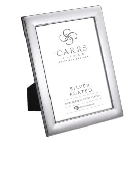Silver Plated 5 x 3.5 Plain Photo Frame With Wood Back - Carrs Silver