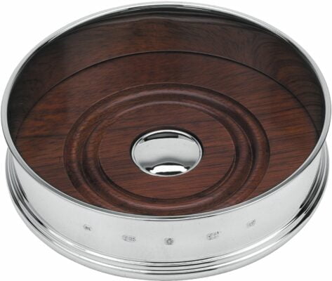 straight-sided sterling silver coaster