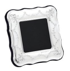 Sterling Silver Traditional Antique Ribbon 2 x 2 Inch Hallmarked Photograph Frame By Carrs Silver