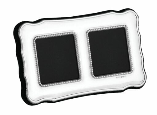 Sterling Silver Traditional Scallop Edge 2 x 2 Double Photograph Frame - Carrs Silver