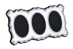 Sterling Silver Traditional Plain Daisy Triple 8cm x 6cm Photograph Frame from Carrs Silver