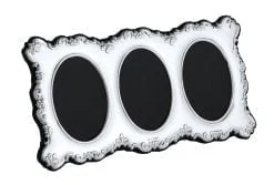 Sterling Silver Traditional Plain Daisy Triple 8cm x 6cm Photograph Frame from Carrs Silver