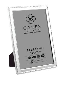 Sterling Silver Narrow Bead Hallmarked Photograph Frame from Carrs Silver