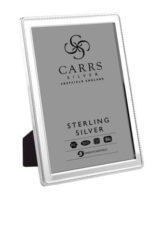 Sterling Silver Narrow Bead Hallmarked Photograph Frame from Carrs Silver