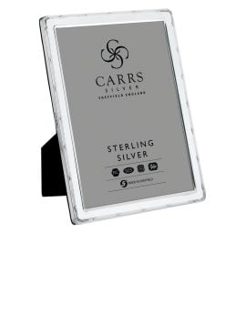 Sterling Silver Narrow Reed and Ribbon Photograph Frame