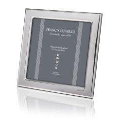 Sterling Silver 5 x 5 Plain Durham Square Photograph Frame by Francis Howard